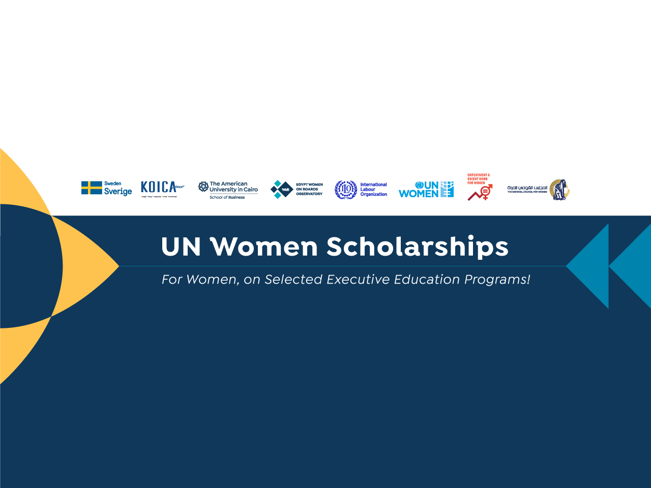 Banner for UN Women scholarships