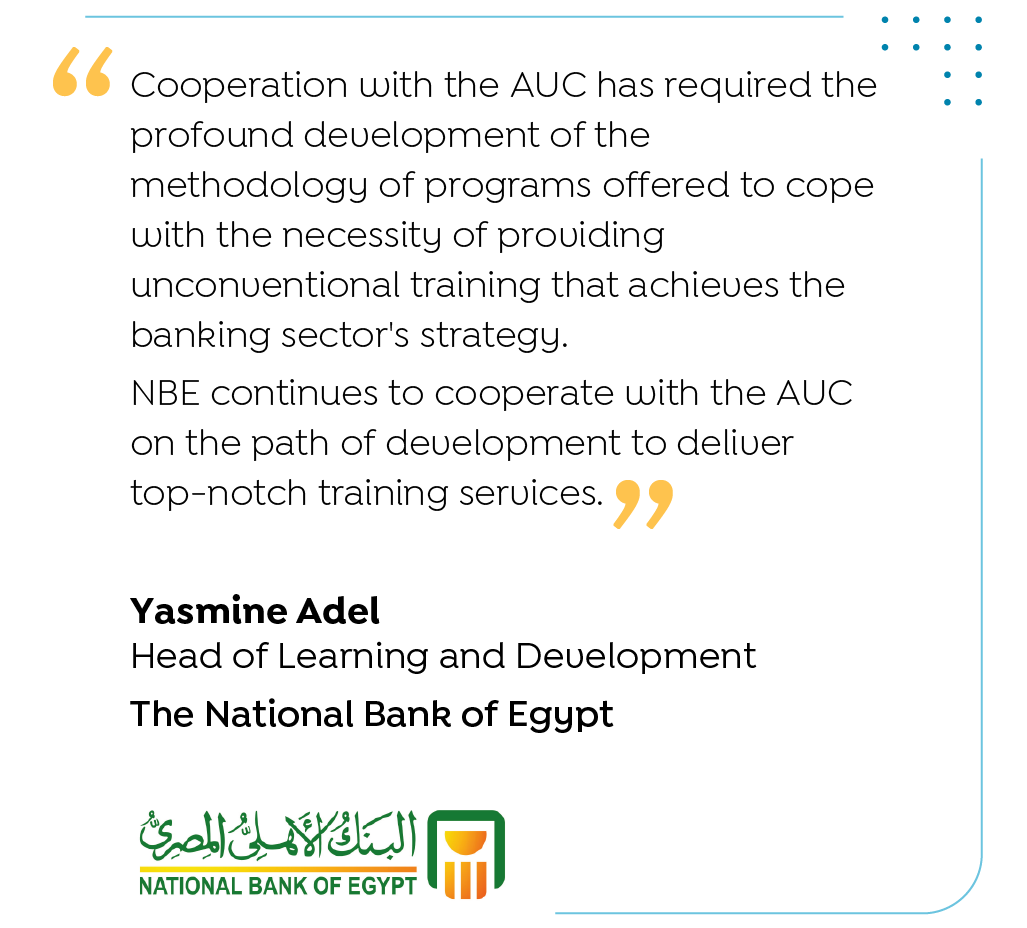 Testimonial from national bank of egypt