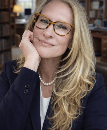 Melissa Harris Clark poses with her head in her hands