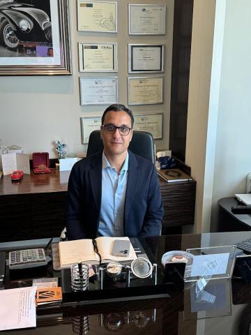Ahmed Nawara professor school of business in his office