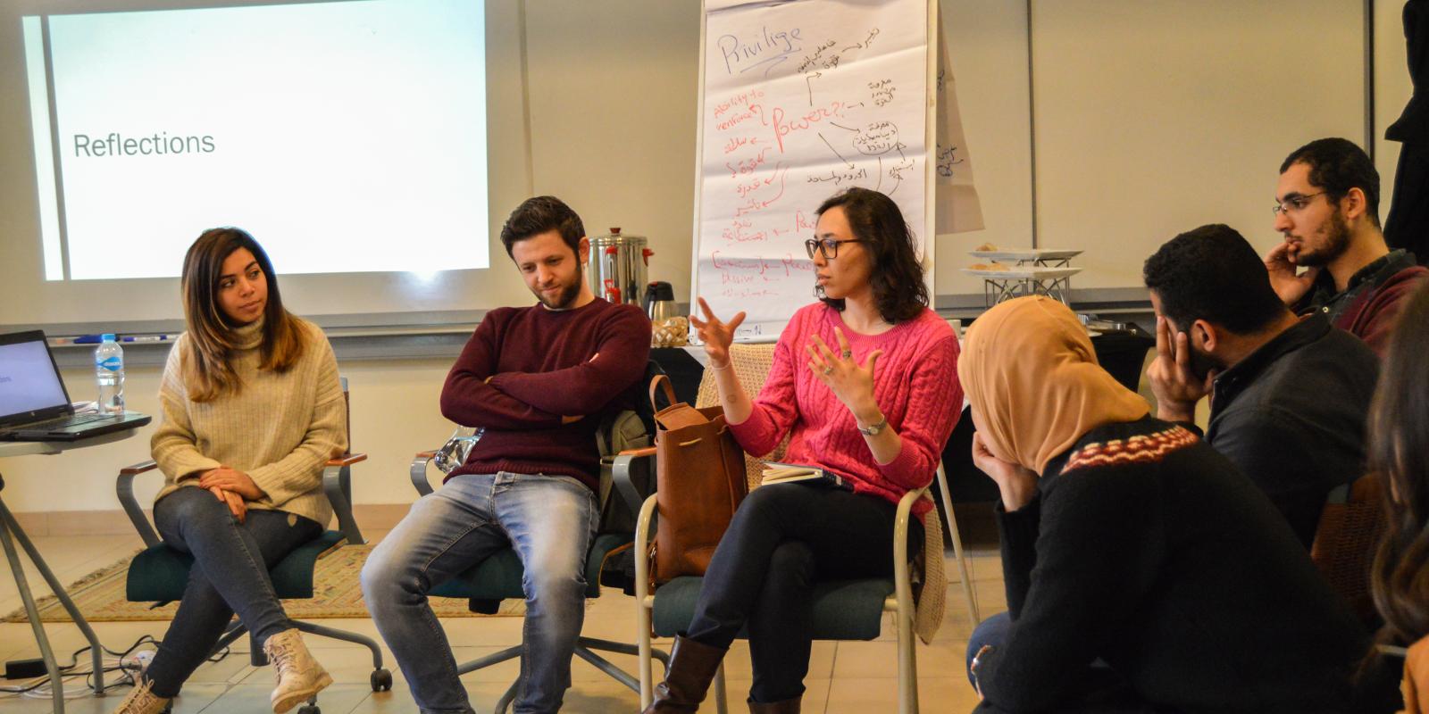 Students sitting in a class