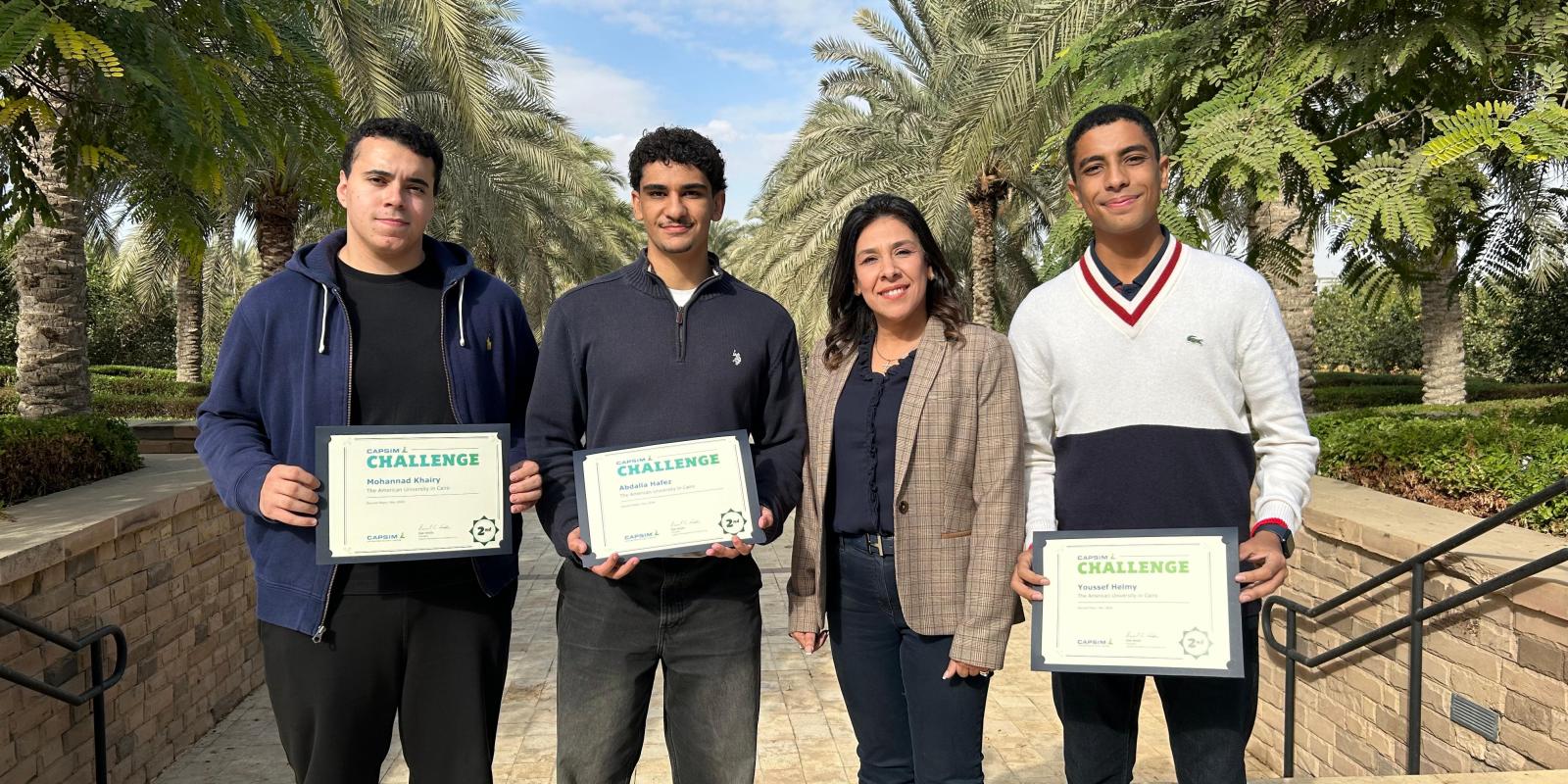 photo for the winners of the capsim challenge