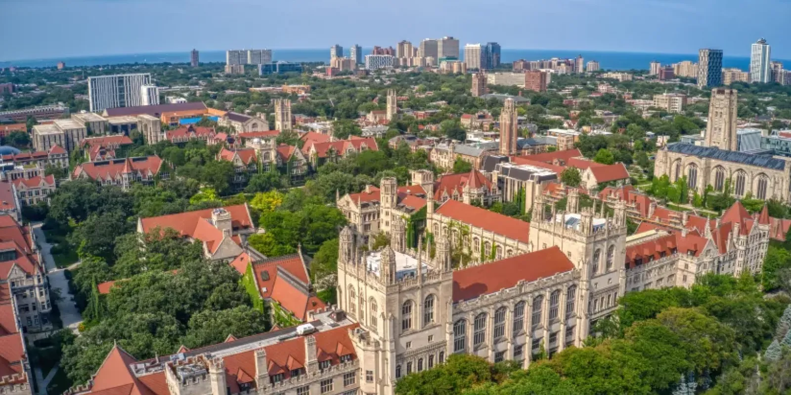 University of Chicago aerial view of campus