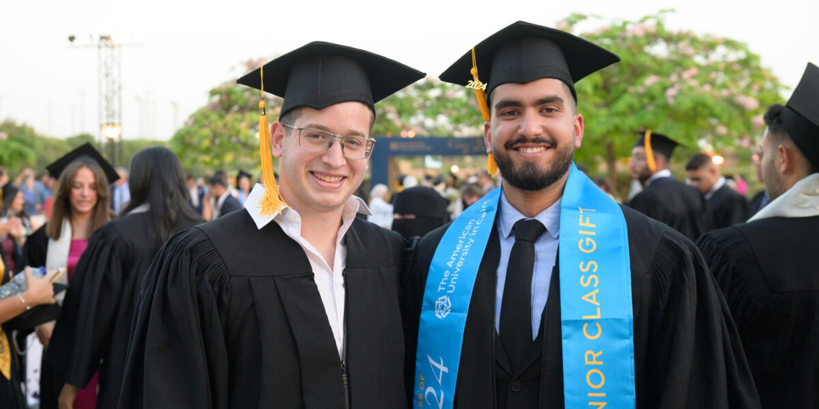 students during commencement