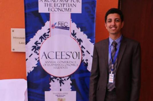 Ahmed Sharafeldin helped organize the first Annual Conference of Egyptian Economics Students, which aims at fostering undergraduate economic research