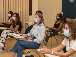 Students wearing masks