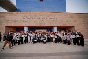 Group photo for all the students in the finomics competition