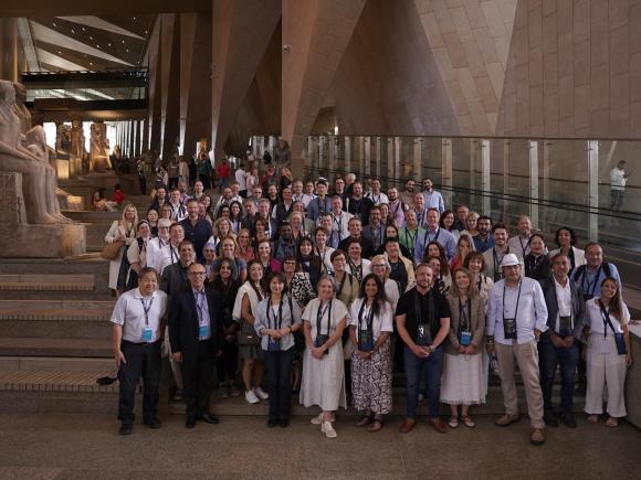 Group photo in the grand egyptian museum