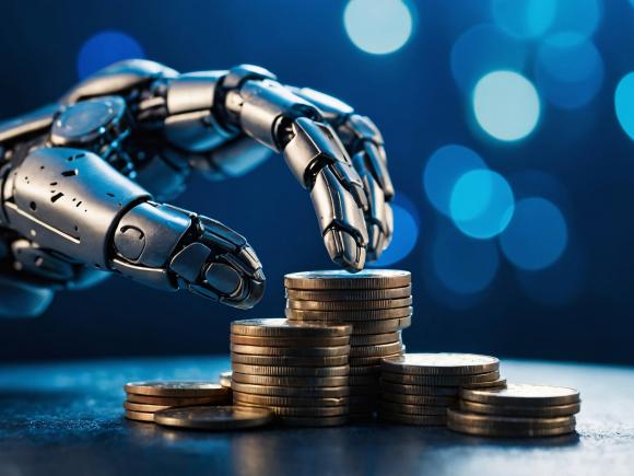 Image for a robot with coins