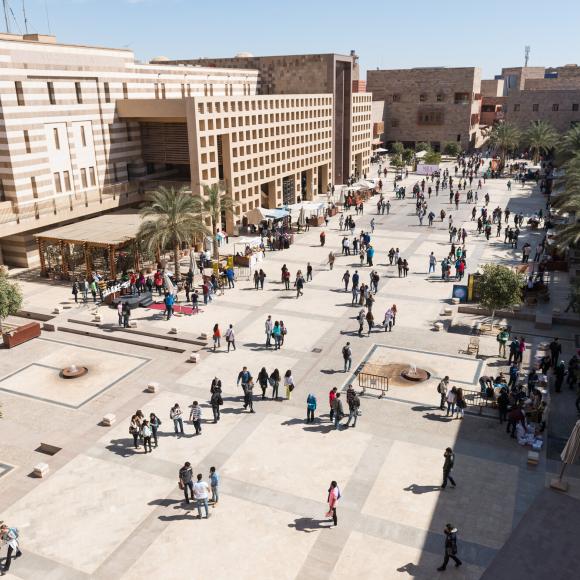 bird eye view of auc campus